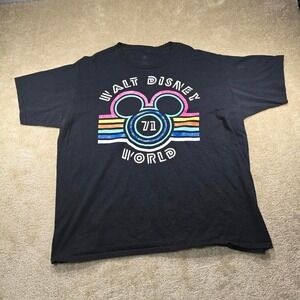 Disney World 71st Anniversary black and multi-coloured tee #Disney #RetroTee